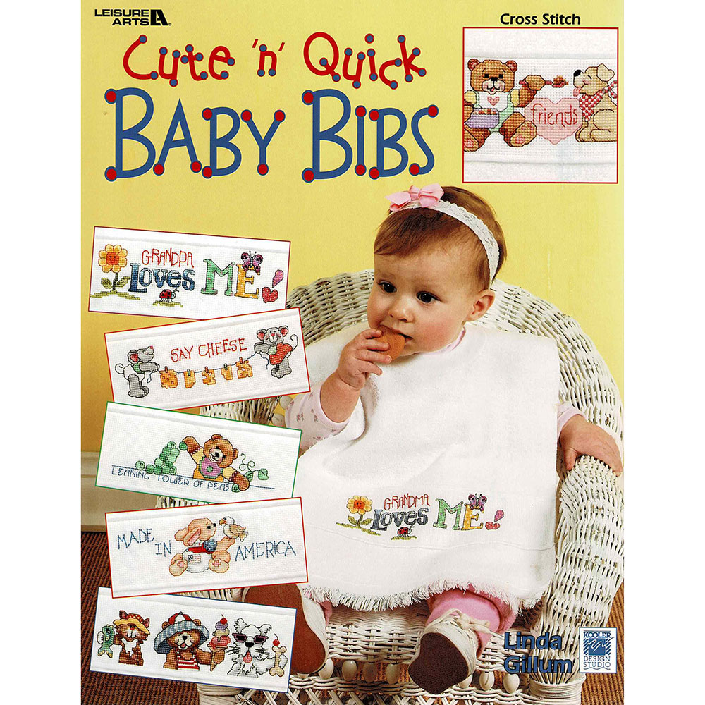 십자수도안책 Leisure Arts/ CUTE N QUICK BABY BIBS-3447