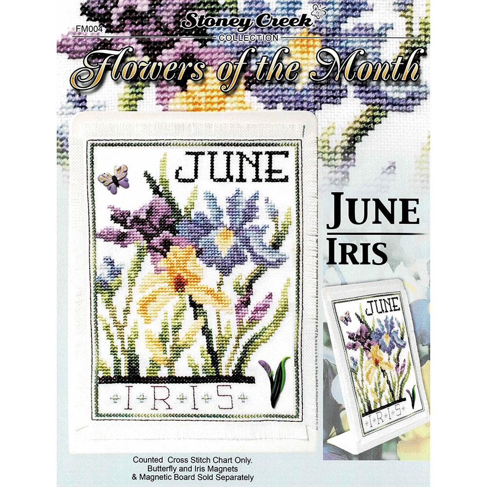 십자수도안책 Stoney/ FLOWERS OF THE MONTH JUNE IRIS-FM004
