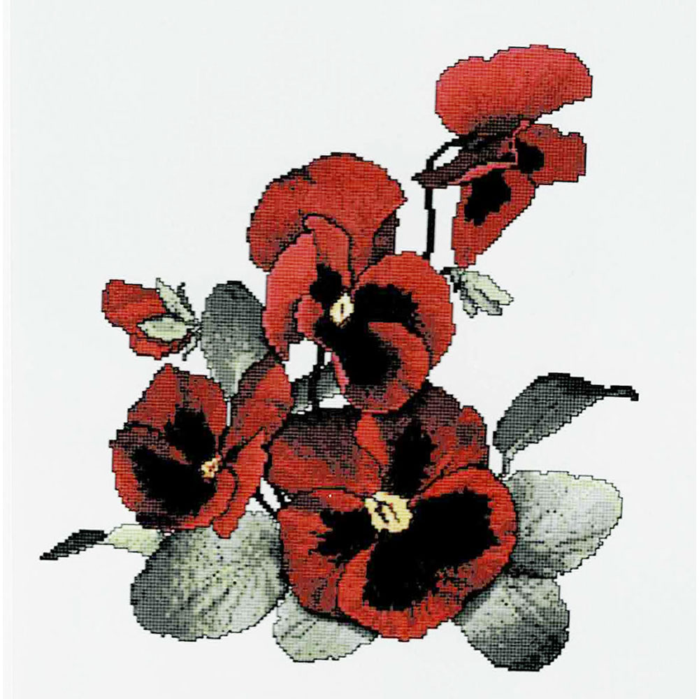 십자수도안책 The Silver Linning/ Red Pansies-SL54(CHART PACK)