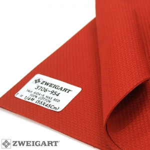 쯔바이 자수원단 14카운트-AIDA-XMAS RED/3706-954