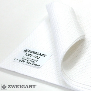 쯔바이 자수원단 11카운트-AIDA-WHITE/1007-100(170Cm폭)(반마,낱장,DIS)