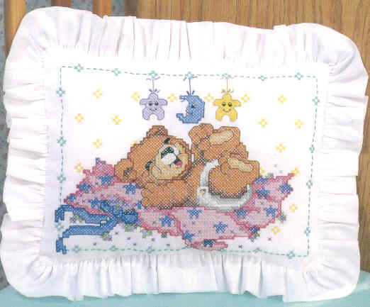 외국 십자수패키지 Bucilla 실없는/아기베개-MR MOON & ME-64499