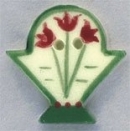 MillHill 세라믹버튼단추/ 86036 Tulip Basket