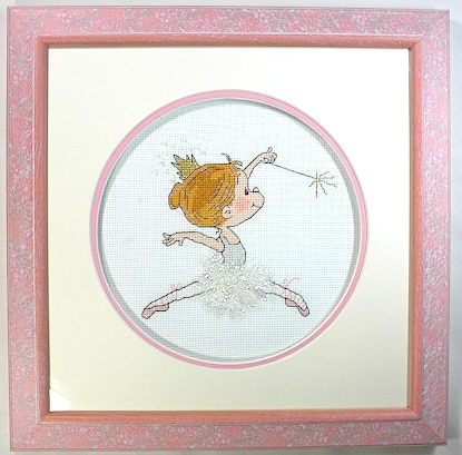 십자수 완성품 액자-영심이발레여왕-핑크/4267