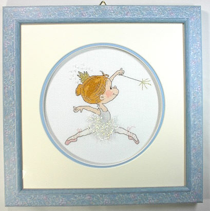 십자수 완성품 액자-영심이발레여왕-하늘/4272