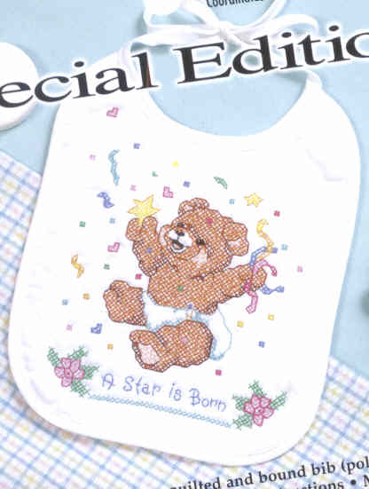 외국 십자수패키지 Bucilla 실없는/턱받이 BALOO BEAR BIB-64993