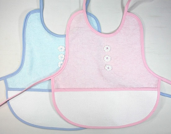 턱받이(타올,핑크)/4867