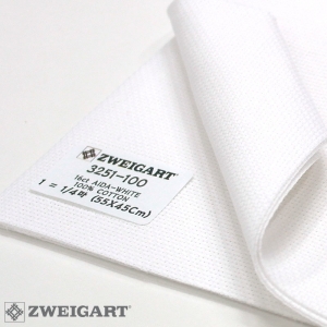 쯔바이 자수원단 16카운트-AIDA-WHITE/3251-100