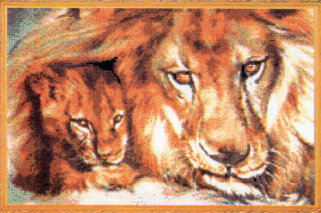 십자수도안책 명화 Kustom Krafts/ LION & SON-JW004(CHART PACK)