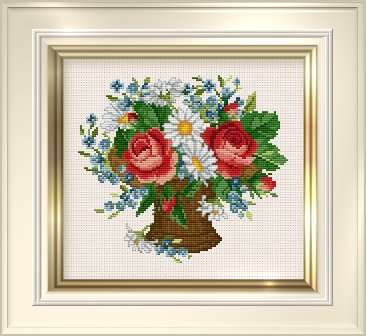 십자수도안책 Ellen Maurer/ ROSES & DAISIES-029