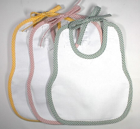 턱받이 긴형(그린체크)/6205