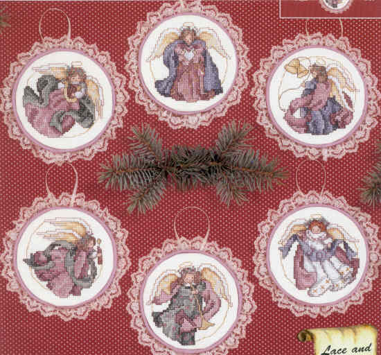 십자수도안책 Vermillion/ HOLIDAY ANGELS ORNAMENTS-090(CHART PACK)