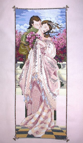 십자수 완성작품(원단상태)-THE KISS(14카운트)/6476