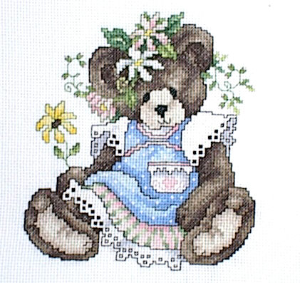 십자수 완성작품(원단상태)-MAY BEAR/6609