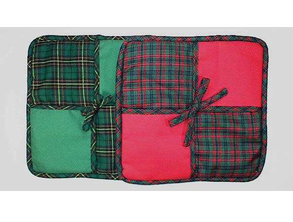 패치워크쿠션-빨강/6791