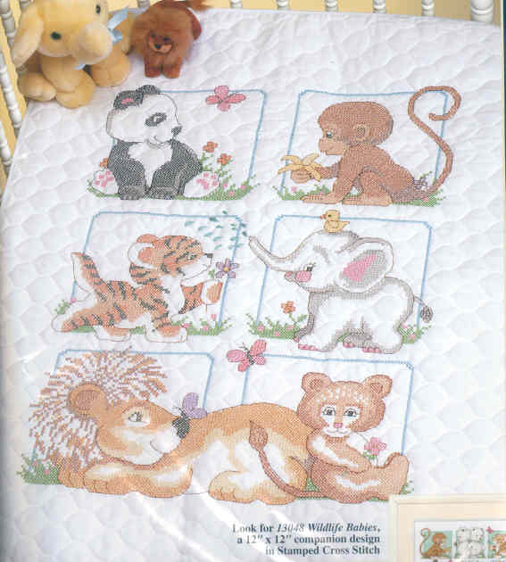 외국 십자수패키지 Dimensions/ 아기이불 ANIMAL BABES-13083