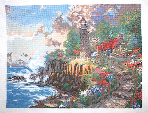 십자수 완성작품(원단상태)-THE LIGHT OF PEACE(14카운트)/6881