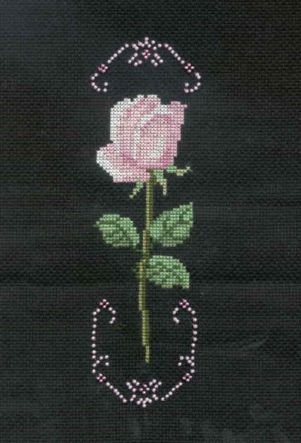 십자수 완성작품(원단상태)-VICTORIAN ROSE #2/6905