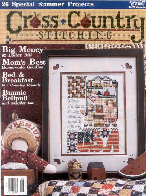 십자수잡지 CROSS COUNTRY STITCHING-1993 AUGUST
