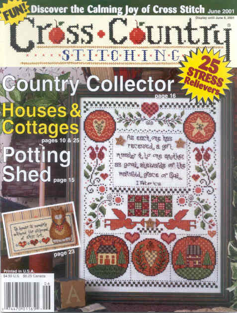 십자수잡지 CROSS COUNTRY STITCHING-2001 JUNE