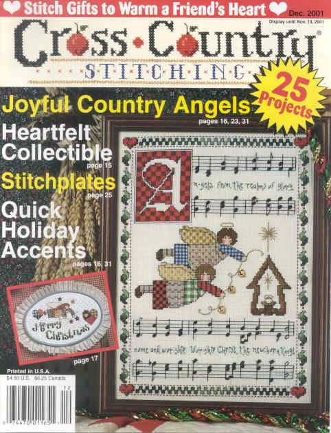 십자수잡지 CROSS COUNTRY STITCHING-2001 DECEMBER