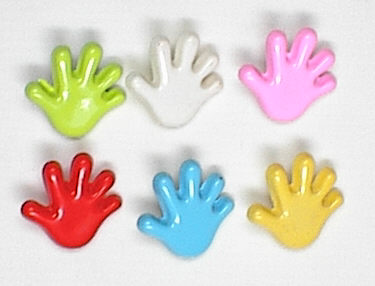 단추장식-손바닥(플라스틱)/7362(6개세트)