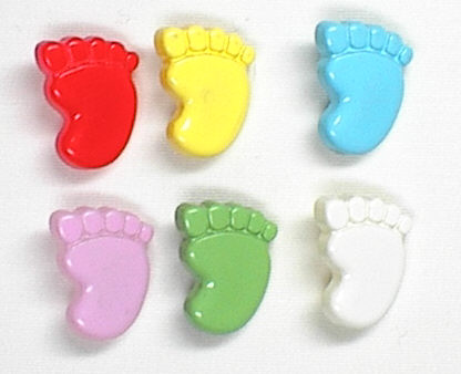 단추장식-발바닥(플라스틱)/7363(6개세트)