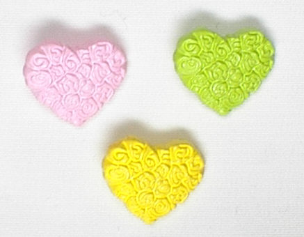 단추장식-하트-장미(플라스틱)/7364(3개세트)