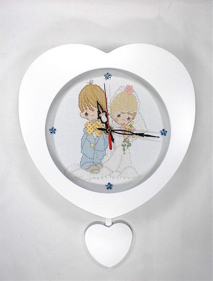 십자수 완성품 시계-205W추-얼큰이신랑신부/7429