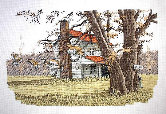 십자수 완성작품(원단상태)-OLD TAYLOR PLACE/7449