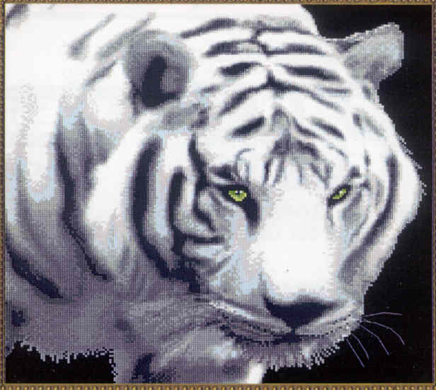 십자수도안책 명화 Kustom Krafts/ WHITE TIGER-DAW002(CHART PACK)