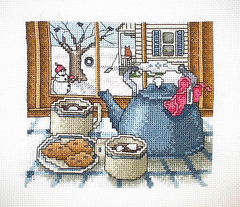 십자수 완성작품(원단상태)-SEASONAL SCENES(겨울)/7609