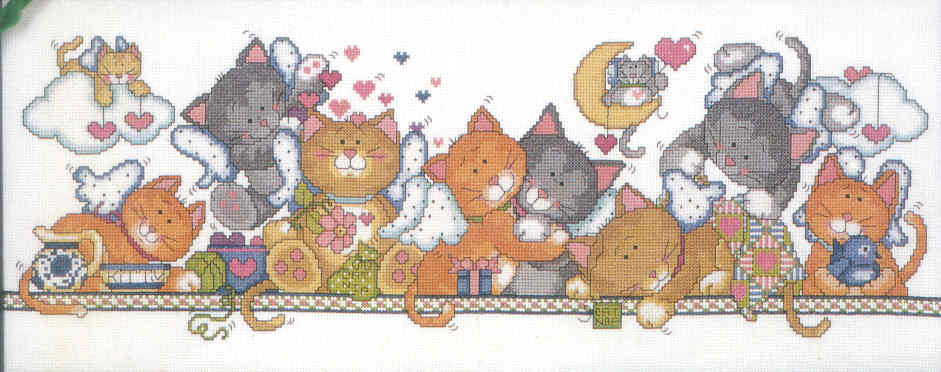 외국 십자수패키지 Design Works/ ANGEL CATS-9433