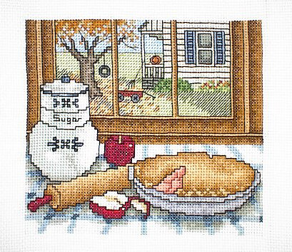 십자수 완성작품(원단상태)-SEASONAL SCENES(가을)/8785