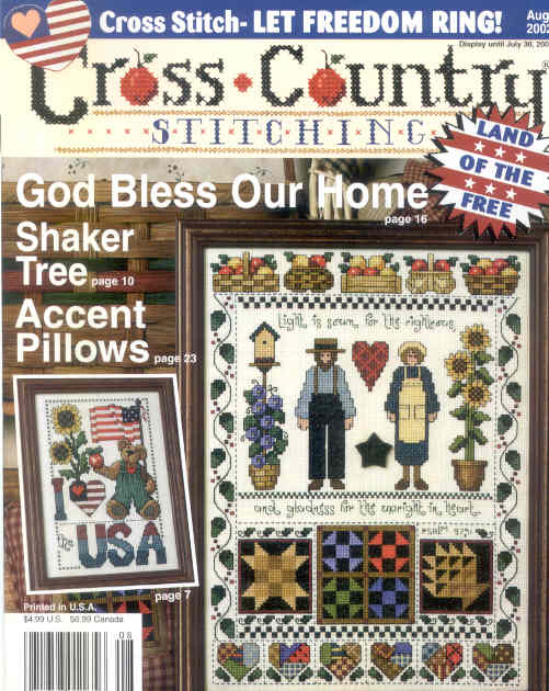 십자수잡지 CROSS COUNTRY STITCHING-2002 AUGUST
