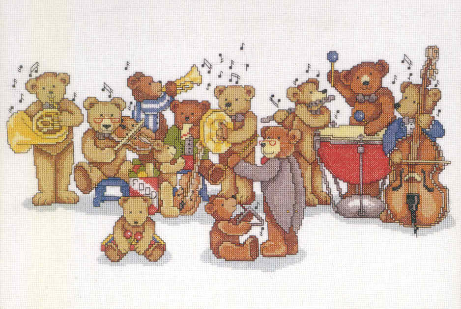 외국 십자수패키지 Design Works/ TEDDY BEAR BAND-9625