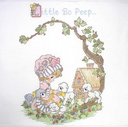 십자수 완성작품(원단상태)-Gloria & Pat LITTLE BO PEEP/9196