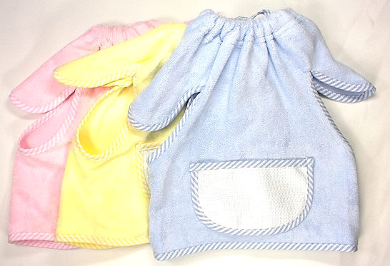 턱받이(타올,반달,핑크)/9204