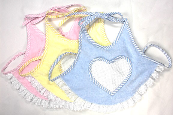 턱받이(타올,하트,노랑)/9209