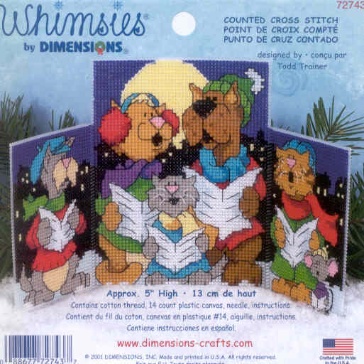 외국 십자수패키지 Dimensions/스탠드-CAROLING PALS-72743