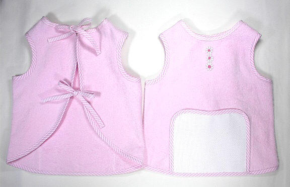 턱받이(타올,민소매,핑크)/9290