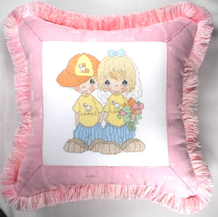 십자수 완성품 쿠션-THE PERFECT MATCH/9509