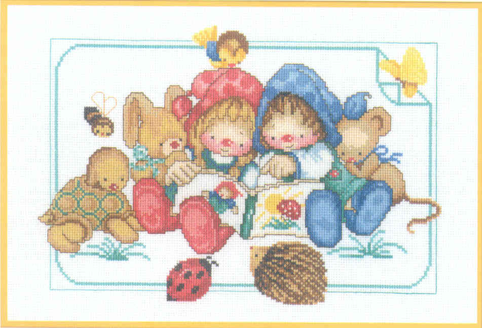 외국 십자수패키지 Lanarte/READING TOGETHER-29602A