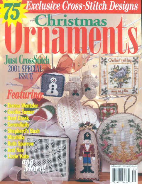 십자수잡지 JUST CROSSSTITCH ORNAMENTS 2001