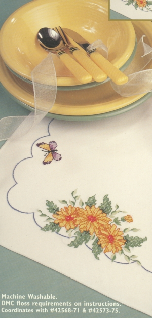 외국 십자수패키지 Bucilla 실없는/테이블러너 WILDFLOWERS-42572