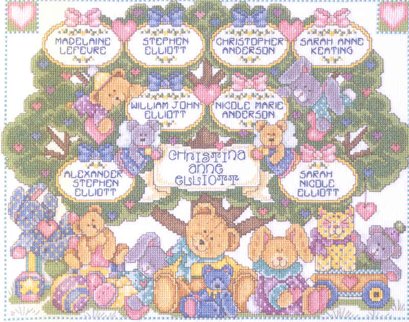 외국 십자수패키지 Bucilla/BABY FAMILY TREE-42746