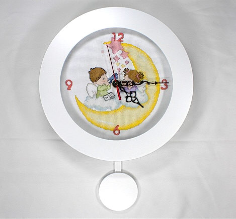 십자수 완성품 시계-300W추-달나라천사/10108