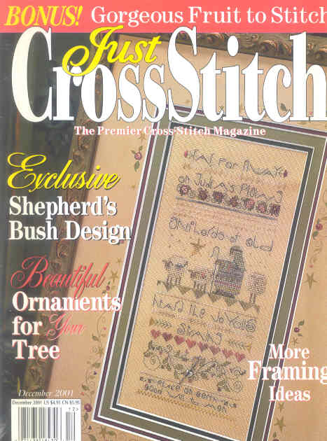 십자수잡지 JUST CROSSSTITCH DECEMBER 2001