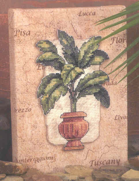 외국 십자수패키지 Dimensions/나무액자(소) POTTED PALM-72834