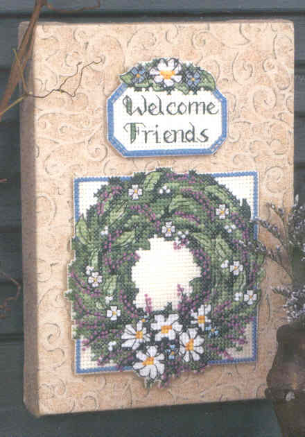 외국 십자수패키지 Dimensions/나무액자(소) WELCOME WREATH-72830